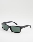 Rayban 0rb4151 Slim Line Rectangle Sunglasses-black