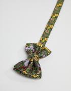 Asos Design Floral Jacquard Bow Tie - Multi