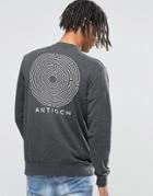 Antioch Maze Backprint Sweater - Black