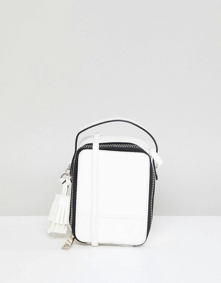 Yoki Fashion Boxy Cross Body Bag In White - White