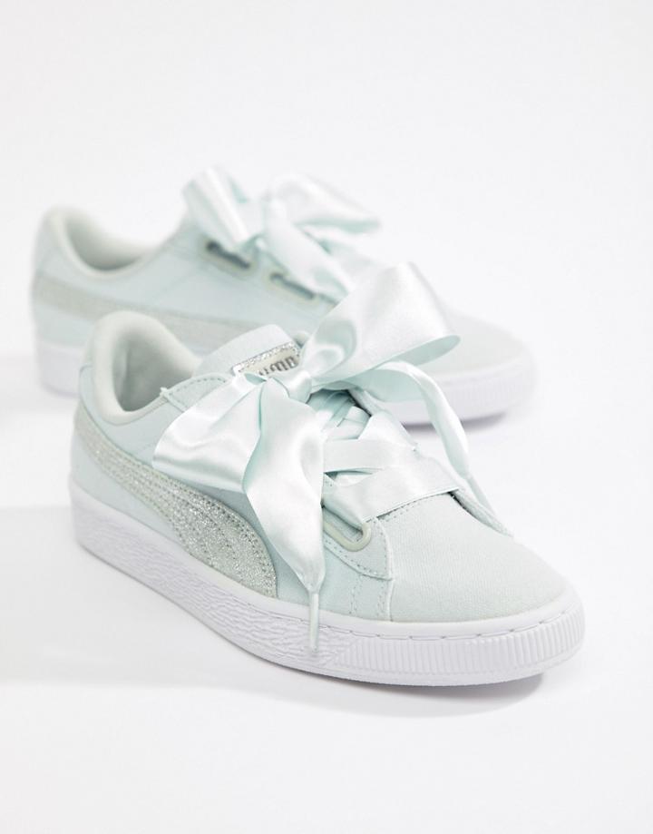 Puma Basket Heart Canvas Sneaker-blue