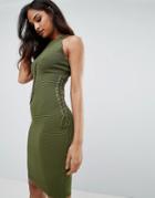 Forever Unique Mini Cut Out Dress - Green