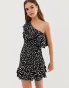In The Style Billie Faiers One Shoulder Polka Dot Dress - Multi