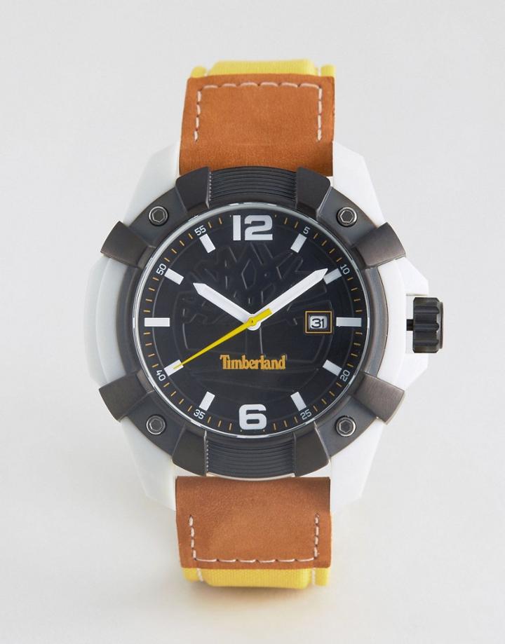 Timberland Chocorua Watch In Yellow - Brown
