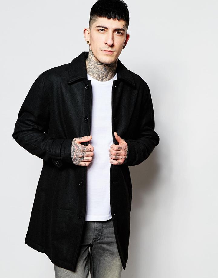 Produkt Wool Overcoat - Black