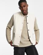 River Island Studio Wool Vest In Ecru-white