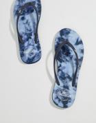 Hollister Tie Dye Print Flip Flop - Blue