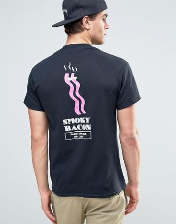 Ok-yo Bacon Back Print T-shirt - Black