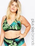 Junarose Palm Leaf Bikini Top - Palm Print