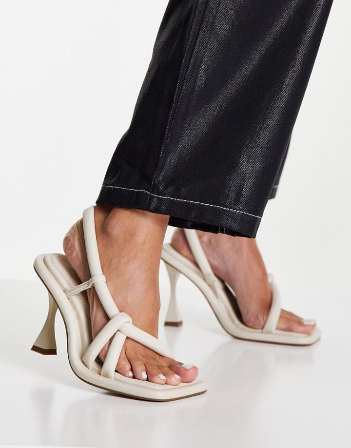 Topshop Ronda Padded High Heeled Sandal In Off White