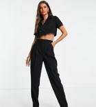 Asos Design Tall Soft Slouchy Mom Pants In Black