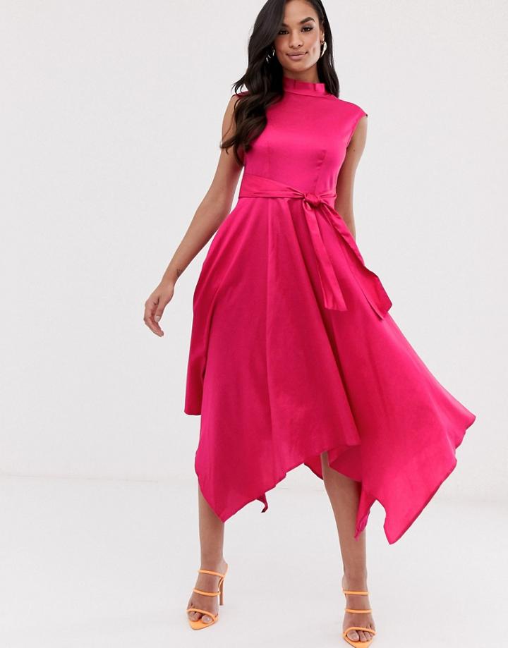 Closet Handkerchief Point Hem Dress - Pink