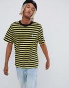Cheap Monday Stripe Logo T-shirt - Yellow