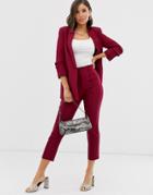 Asos Design Tailored Smart Mix & Match Cigarette Suit Pants - Red
