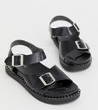 Glamorous Exclusive Black Sporty Sandals