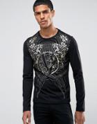 Versace Longsleeve T-shirt With Print - Black