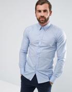 Hugo By Hugo Boss Elisha Extra Slim Fit Stretch Poplin Shirt In Sky - Blue