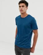 Selected Homme Perfect T-shirt In Pima Cotton-blue