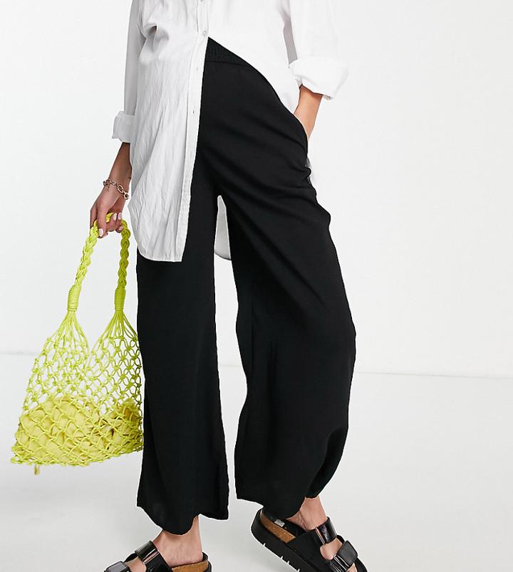 Fashion Union Maternity Beach Pants In Black
