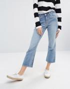 Weekday Cut Mid Rise Crop Kick Flare Jeans - Blue