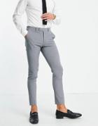 Asos Design Super Skinny Suit Pants In Mid Gray-grey