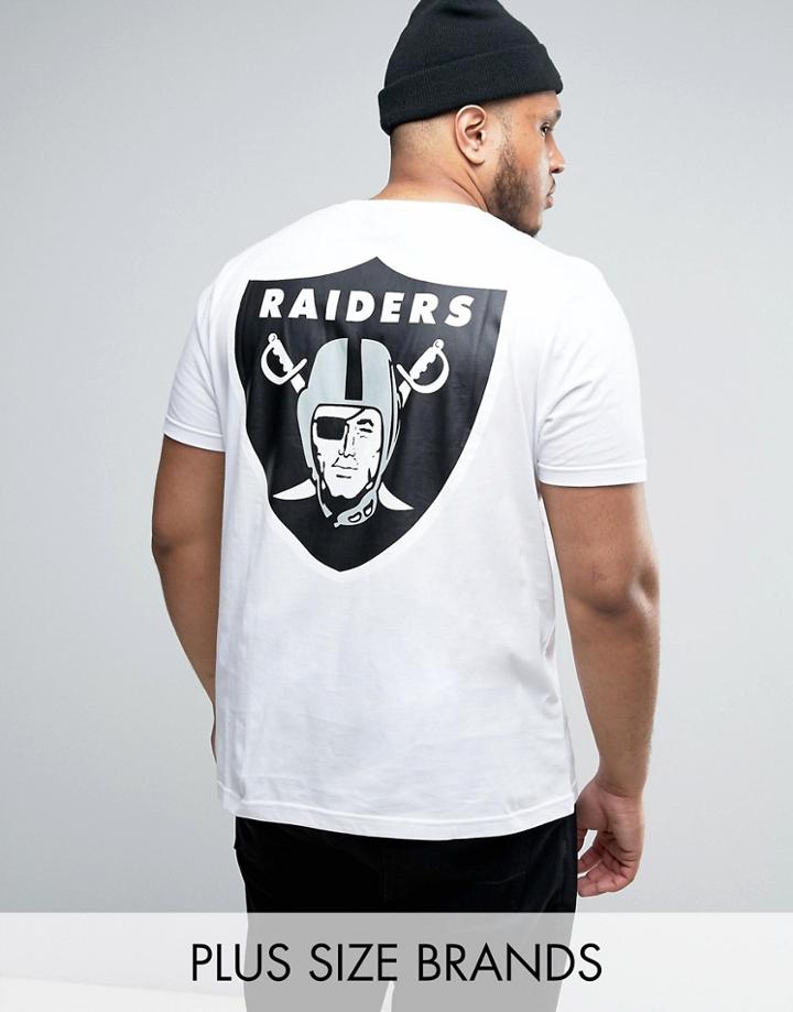 Majestic Plus Raiders Longline T-shirt - White