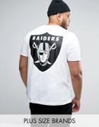 Majestic Plus Raiders Longline T-shirt - White