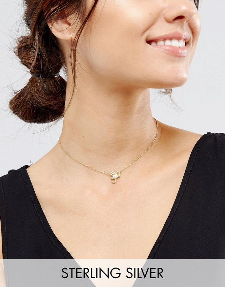 Asos Sterling Silver Gold Plated Scorpio Necklace - Copper
