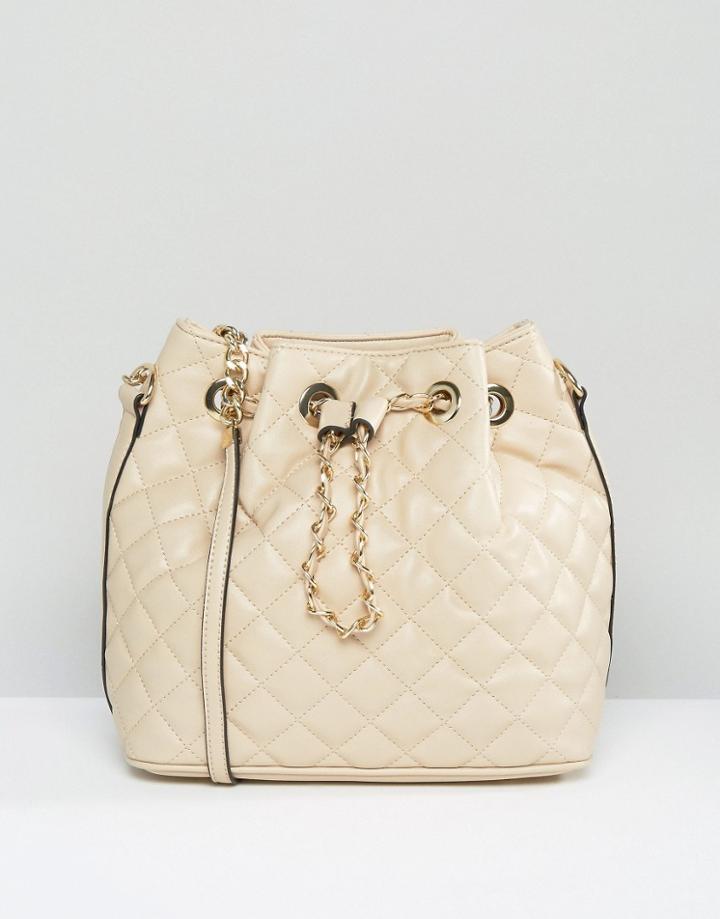 Aldo Quilted Duffle Bag - Cream
