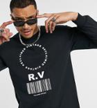 Reclaimed Vintage Long Sleeve T-shirt With Barcode Print In Black