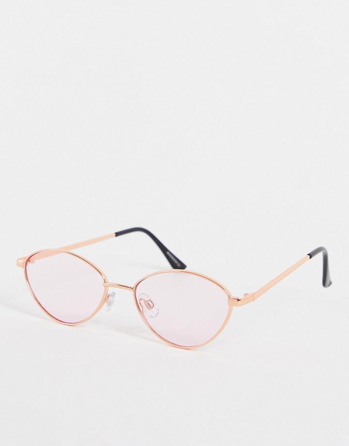 Madein Round Sunglasses In Sheer Pink