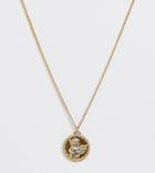 Reclaimed Vintage Inspired Necklace With Cherub Coin Pendant - Gold