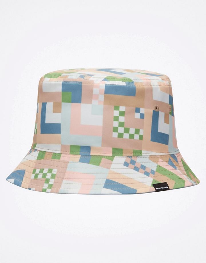 Converse Jacquard Print Bucket Hat In Multi