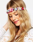 Asos Confetti Sequin Flower Headband - Multi
