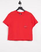 Nike Swoosh Oversized T-shirt In Red