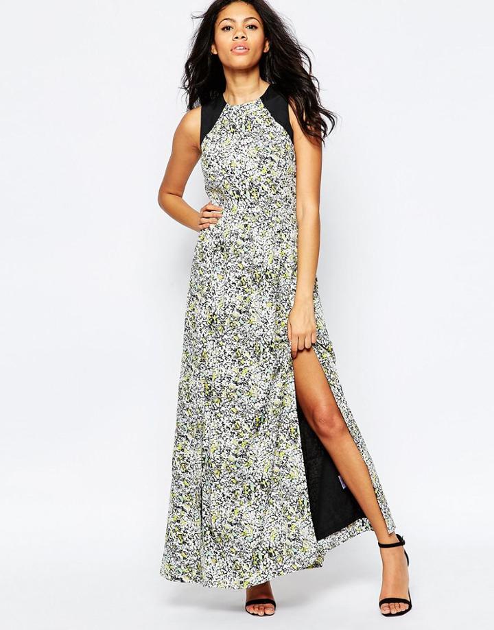 Sugarhill Boutique Lottie Smudge Print Maxi Dress - Multi