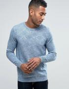 Pull & Bear Knitted Sweatshirt In Blue - Blue