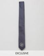 Reclaimed Vintage Inspired Tie With Ramones Logo - Black