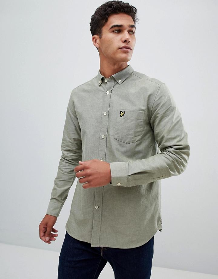 Lyle & Scott Buttondown Shirt In Pale Green - Green