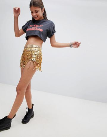 Elsie & Fred La Bamba Sequin Hot Pants - Gold