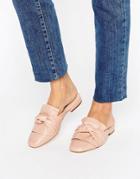 London Rebel Bow Mule Shoe - Pink