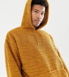 Asos Design Tall Oversized Hoodie In Brown Borg - Brown