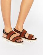 Mango Espadrille Chunky Sandal - Brown