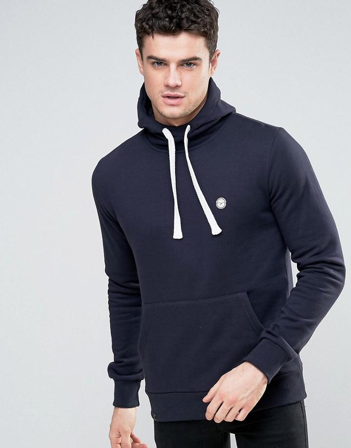 Le Breve Overhead Navy Hoodie - Navy