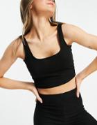 Asos Design Mix & Match Lounge Super Soft Rib Crop Top In Black