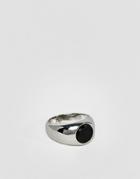 Aetherston Signet Ring In Silver With Onyx Stone - Silver