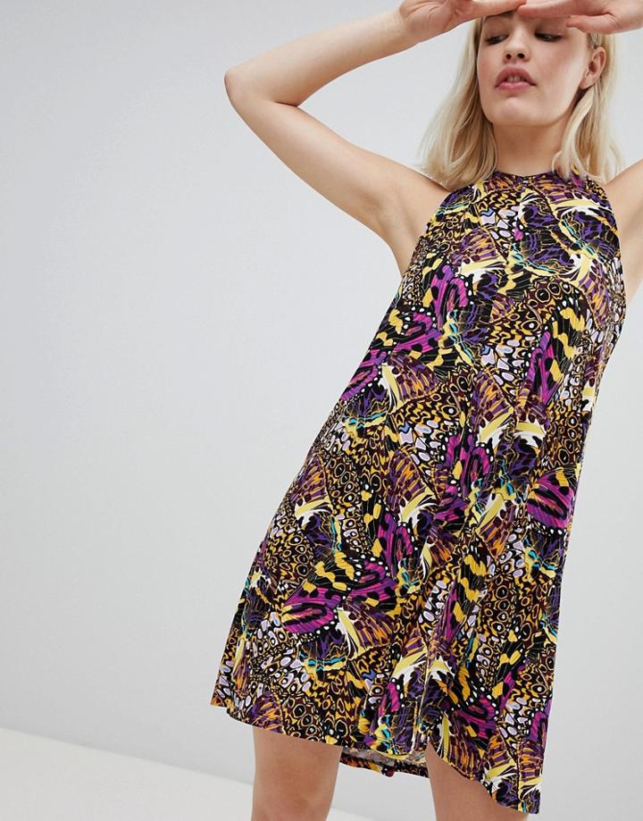 Monki Halter Neck Beach Dress - Multi