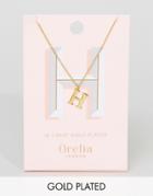 Orelia Gold Plated Large H Initial Necklace - Gold