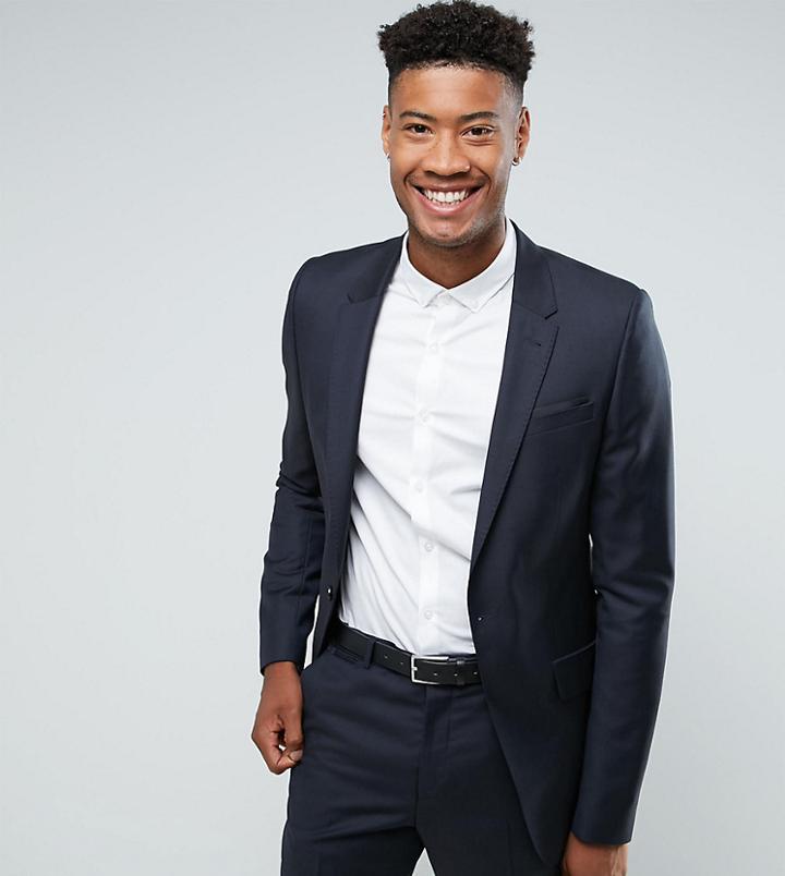 Asos Tall Slim Suit Jacket In 100% Wool
