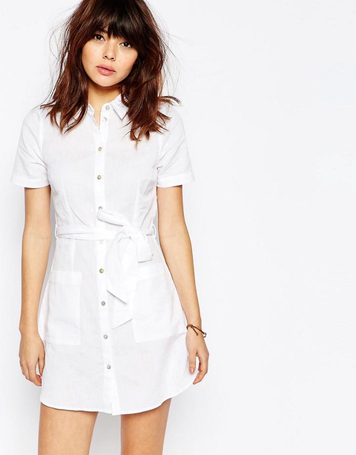 Asos Linen Shirt Dress - Multi